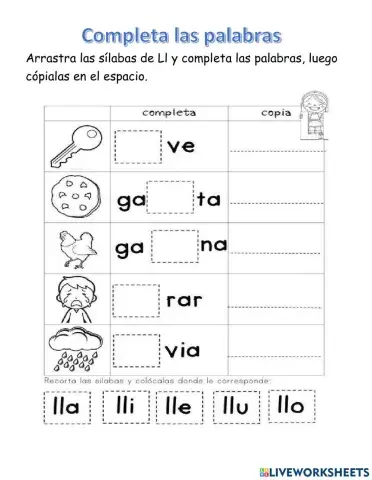 Completa las palabras