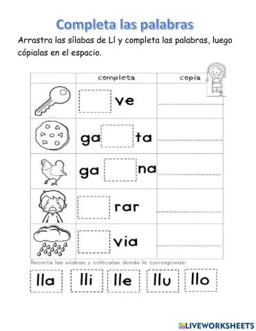 Completa las palabras