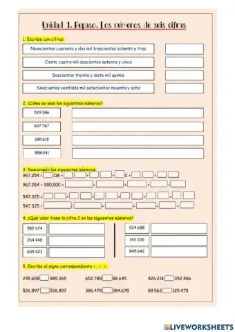 Descomposición de números