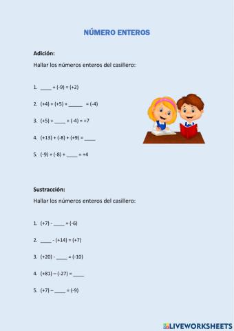 Capitulo 1: ejercicicios numeros enteros