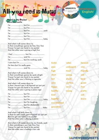 Song:Hand in My Pocket, Alanis Morissette