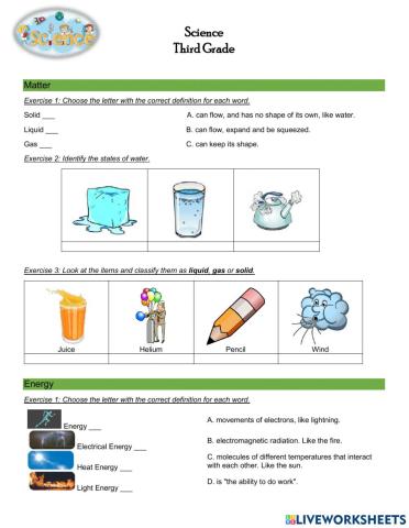 Science Worksheet