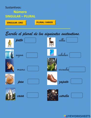 Sustantivos: singular-plural