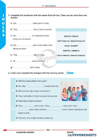 Unidad 3 - Inglés 3°