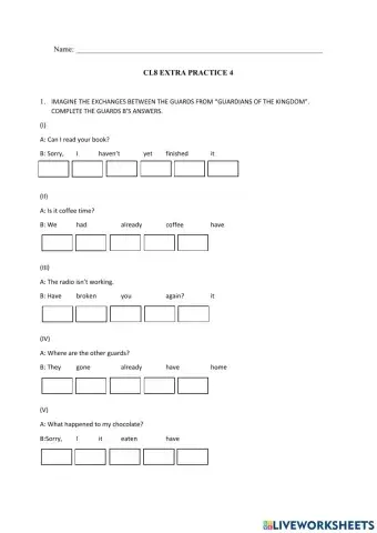 CL8 Extra Practice 4