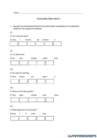 CL8 Extra Practice 4