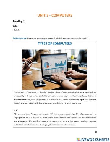 Unit 3 - computers