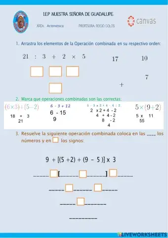 Artimética: Operaciones Combinadas