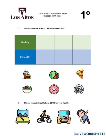 1st Grade Third Trimester Science Exam