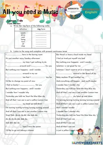 Song: Lemon Tree, Fools Garden