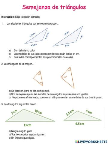 Triángulos semejantes