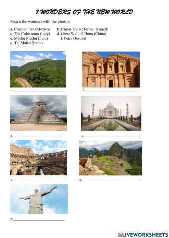 7 Wonders of the New World
