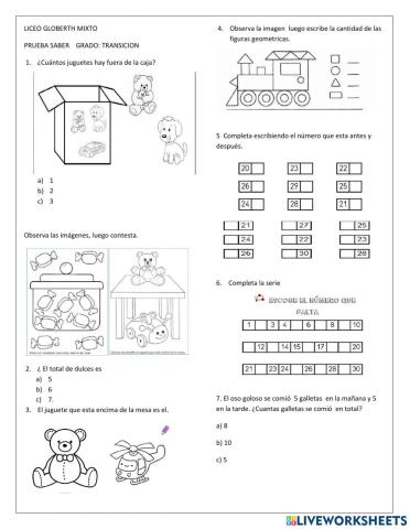 Prueba de Matemáticas