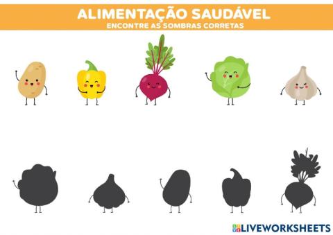 Ligue corretamente - Alimentação Saudável