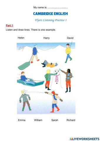 Flyers Listening Practice 1