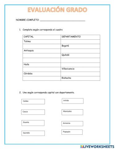 Departamentos de Colombia