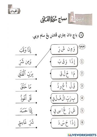 Surah Al-Falaq ( Buku Aktiviti thn 2, Ms9 )