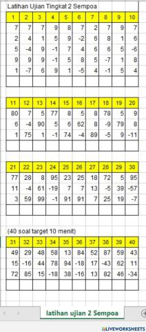 Latihan ujian tingkat 2 A
