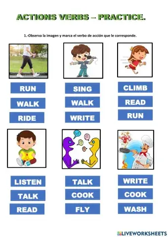 Actions verbs