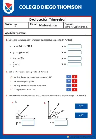 Examen mayo 3ero Matemática
