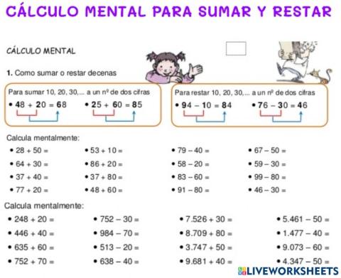 Cálculos mentales