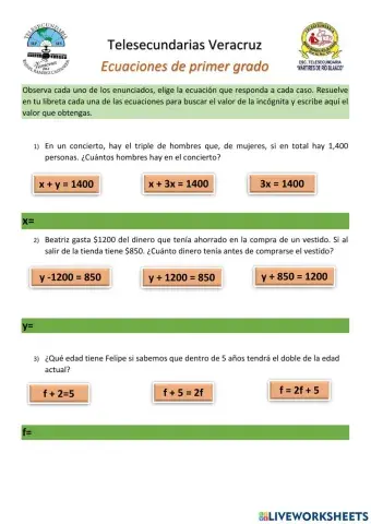 Ecuaciones de primer grado 2