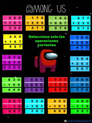 Buscando sumas y restas