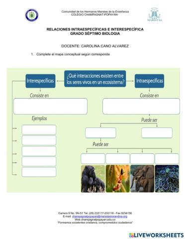 Relaciones intraespecíficas e interespecíficas