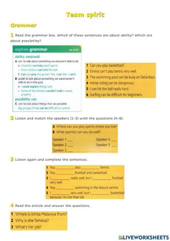 Modals of ability and possibility (part 2)