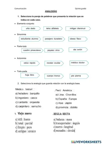 Prueba de analogías