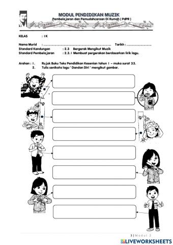 2.3   Bergerak Mengikut Muzik