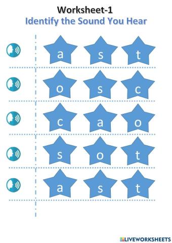 Phonics group 1(a,o,s,c, and t)