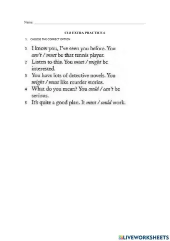 CL8 Extra Practice 6