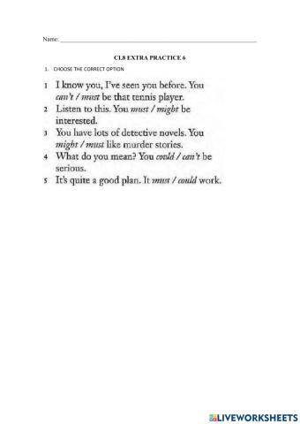 CL8 Extra Practice 6