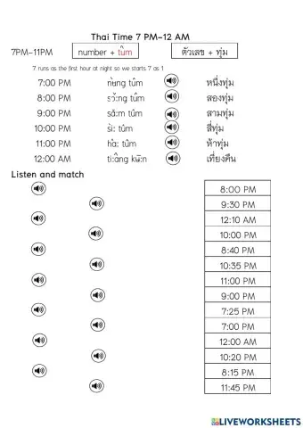 Telling Thai Time