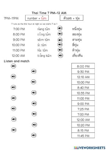 Telling Thai Time