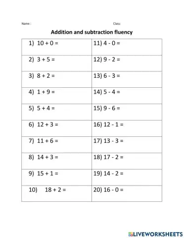 Math fluency