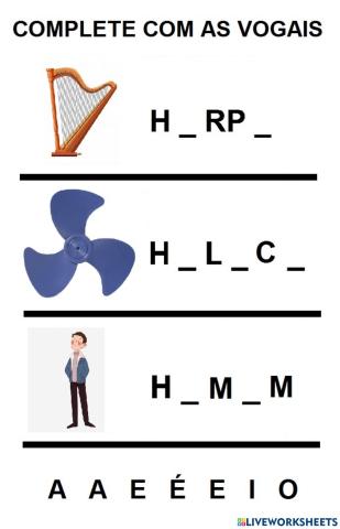 Complete com as vogais