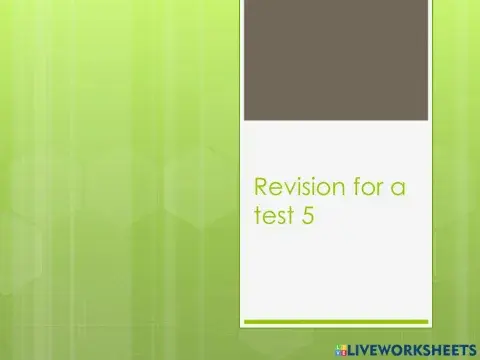 Revision Unit 5 - tř. 8