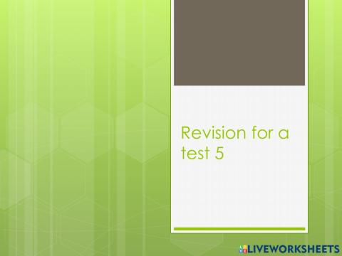 Revision Unit 5 - tř. 8