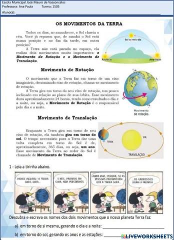 Movimentos de rotação e translação