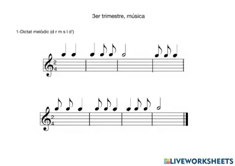 Dictat melòdic (6è 3er tri)