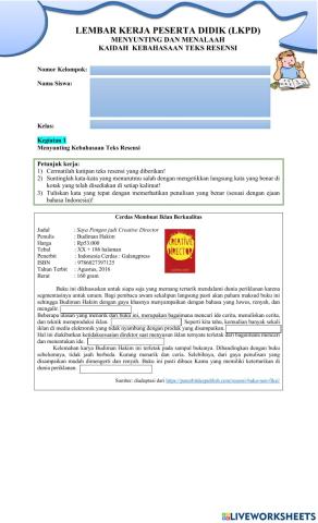 LKPD 2 Teks Resensi