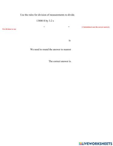 Multiplication and Division of Measurements