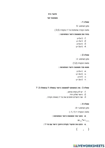 משוואת הישר