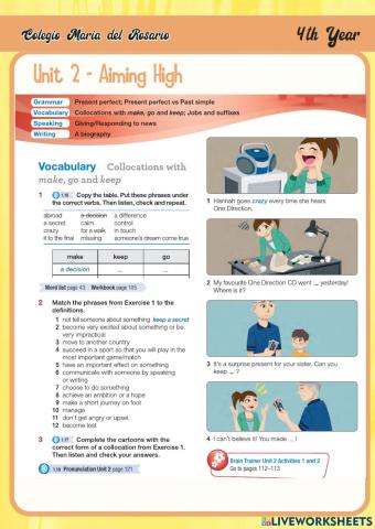 Vocabulary Next Move 4 unit 2