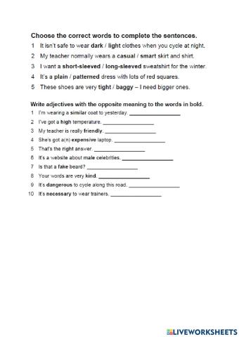 Solutions vocab (from unit 3 to 8)