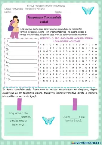 Transitividade verbal - REcuperação