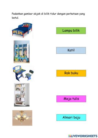 Objek di bilik tidur