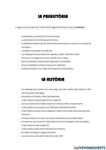 Prehistòria i història